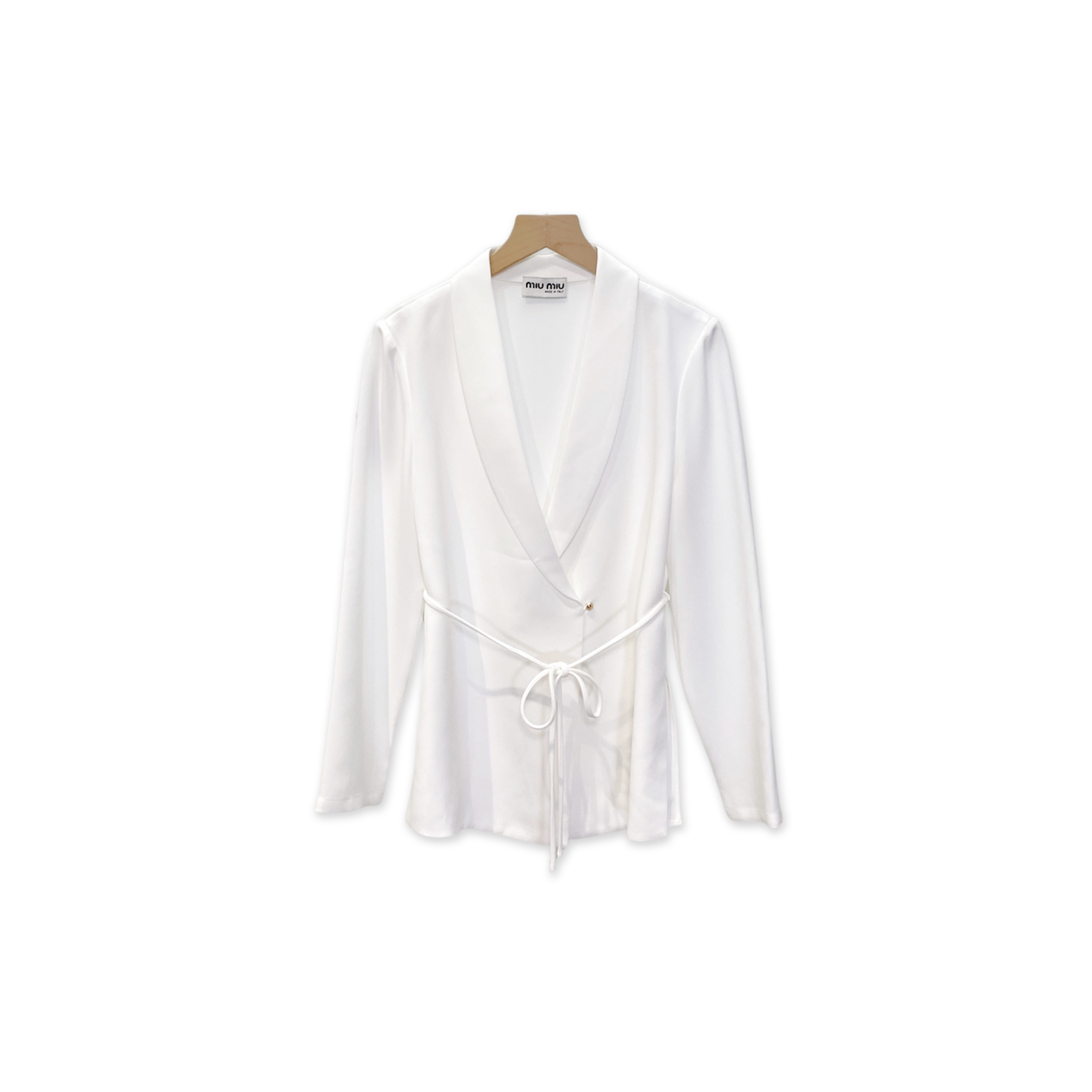 MIU MIU BELTED SUIT JACKET MIU MIU BELTED SUIT JACKET